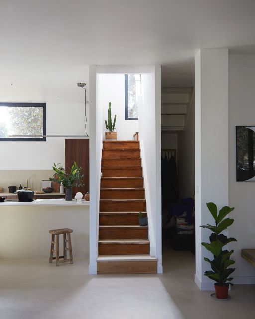 Hallway with stairs to the upper floor