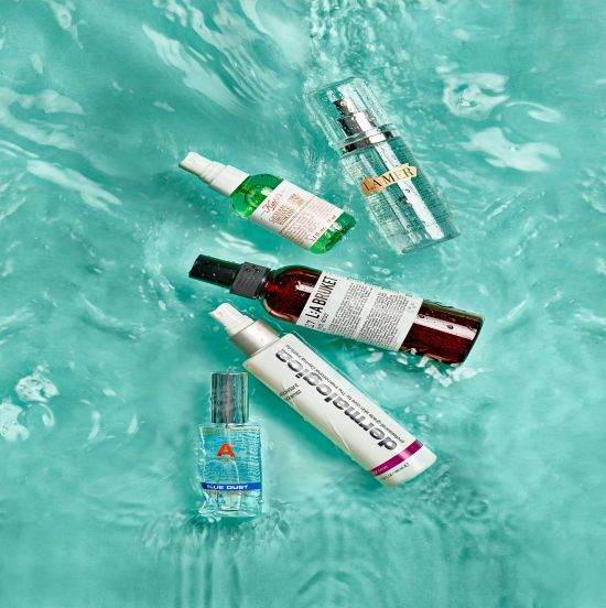 Facemists in Wasser